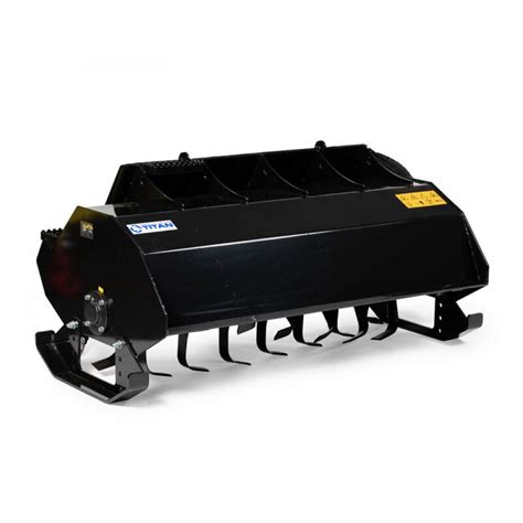 skid steer rototiller attachment|titan 5 foot rotary tiller.